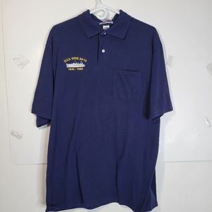 Mens Navy Blue USS Dixie 1940-1982 Polo Size X Large I have 2